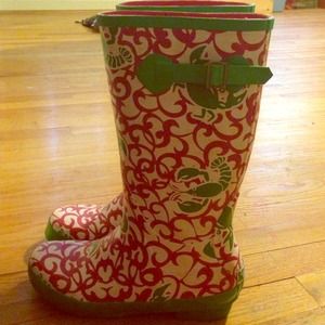 L.L Bean Wellie rain boots woman's 8