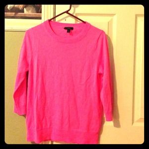 J.crew pink sweater dry clean only
