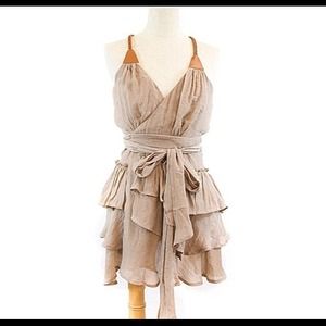 Mocha Ruffle Dress