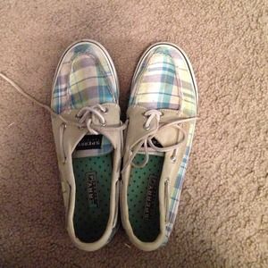 Plaid womens sperrys