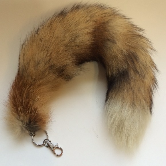 Fur Foxtail bag charm
