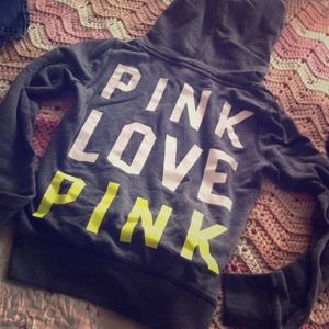 X-Small Grey PINK VS hoodie. Good condition!