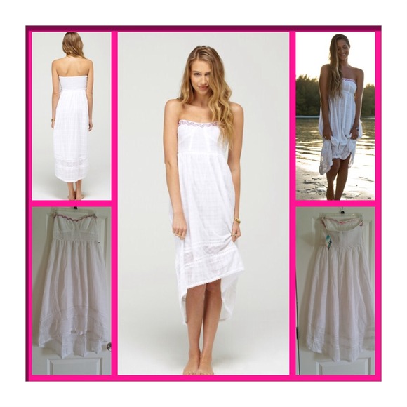 🌸🆕NWT ADORABLE ROXY HI-LOW BEADED COTTON DRESS🌸