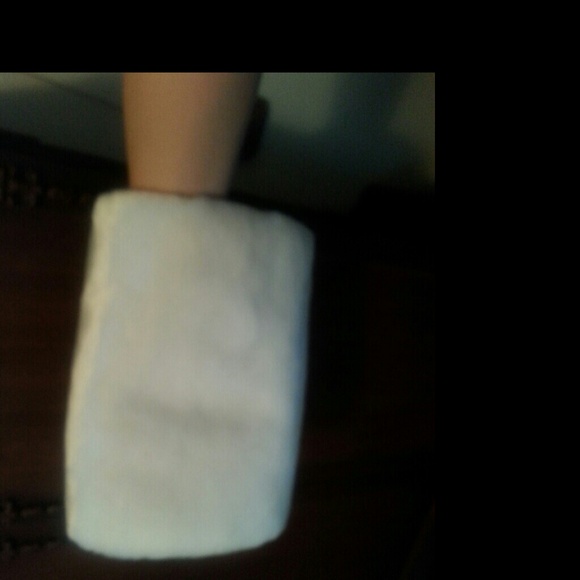 Ivory FAUX fur muff