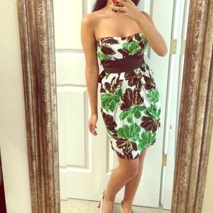 Green floral dress