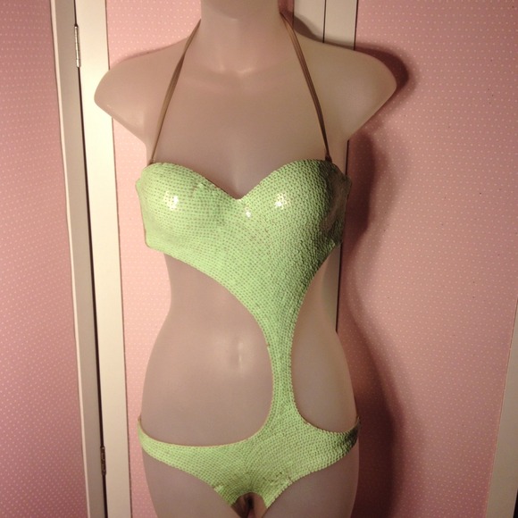 diNeila Brazil Sequin Cutout One Piece Monokini. - Picture 3 of 4