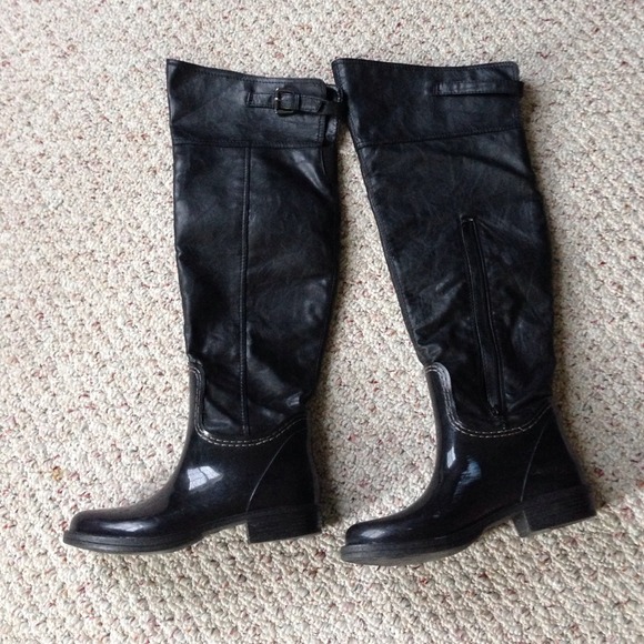 Over the knee rain boots!!!