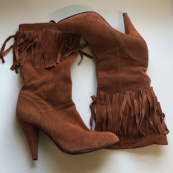 Bakers Suede fringe heels