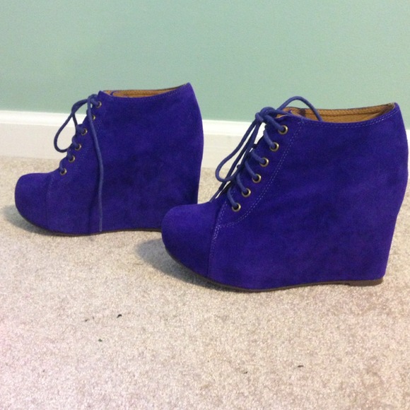 Jeffrey campbell purple suede 99 Ties 7.5