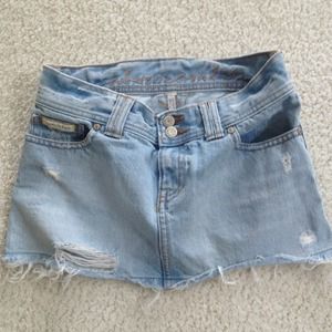 Abercrombie distressed jeans skirt