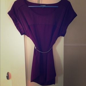 Short Sleeve Purple Blouse