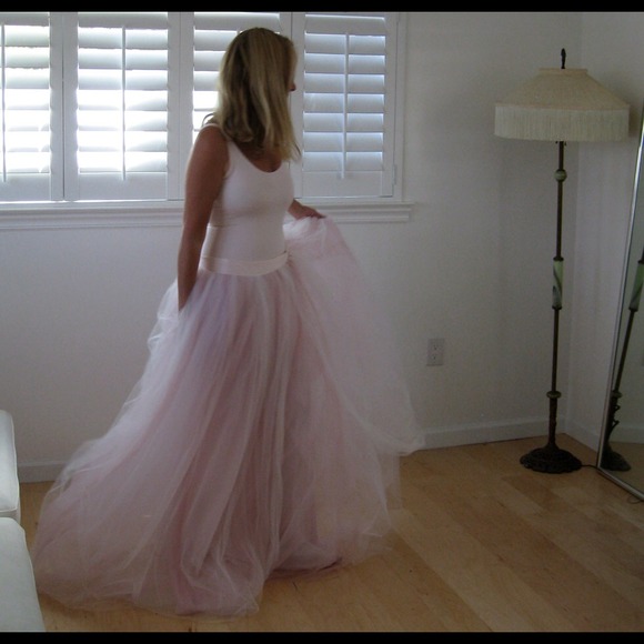 BUNDLED. Designer.  Petal colored tulle skirt. - Picture 4 of 4