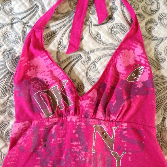 SOLD DKNY halter with corset back - Picture 2 of 5