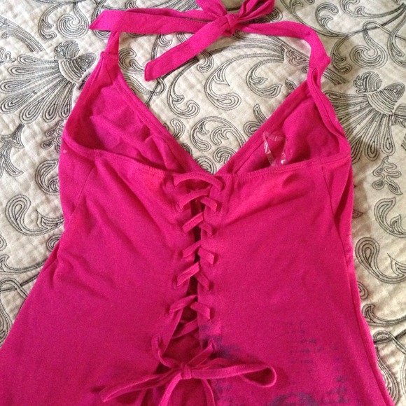 SOLD DKNY halter with corset back - Picture 4 of 5