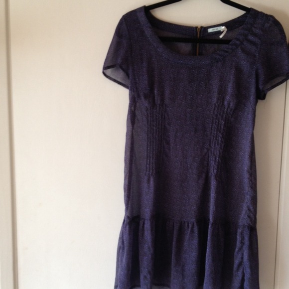 Blue Sheer Baby Doll Dress