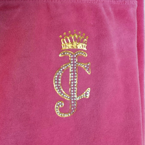 Juicy couture pink velour pant.  Size S - Picture 2 of 4