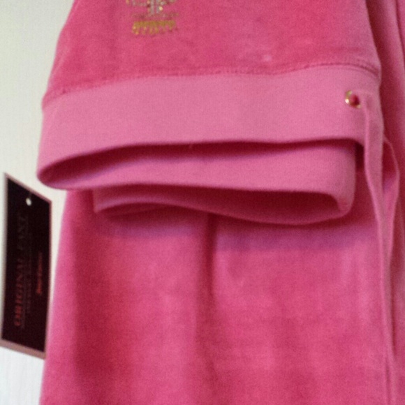 Juicy couture pink velour pant.  Size S - Picture 4 of 4