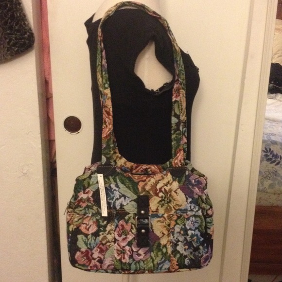 Floral Tapestry Carpet Bag Handbag