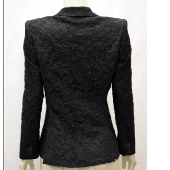 NWT ALICE & OLIVIA Sz S Black Lace Blazer - Picture 2 of 3