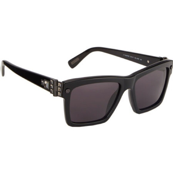 NIB Lanvin Black Wayfarer Sunglasses.
