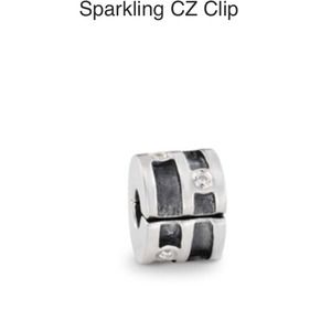 Pandora sparkling cz clip