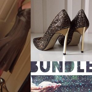 Enzo Angiolini Shoes - ๐BUNDLE || Silk Dress + Glitter Heels Enzo Angiolini Shoes - ๐BUNDLE || Silk Dress + Glitter Heels