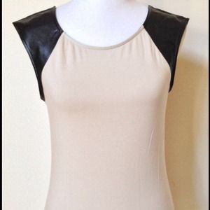 💕SOLD💕Super cute top with leather accents.