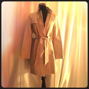 Zara Trench Coat with Ruffled Collar