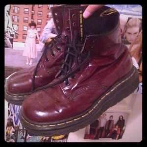 RESERVED Maroon Doc Marten styled boots