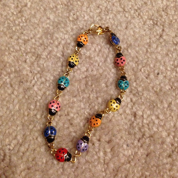 Ladybug clasp bracelet