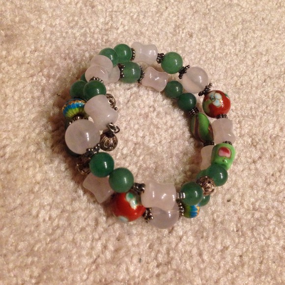 Marble bead bracelet / choker