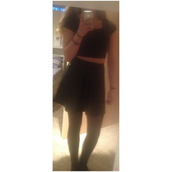 tj maxx Skirts Leather Faux Skater Skirt Poshmark