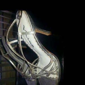 Nina silver designer sandals