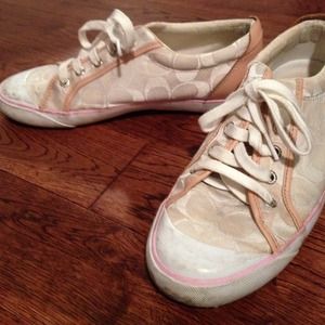 White coach sneakers