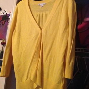 Yellow cardigan from Gap