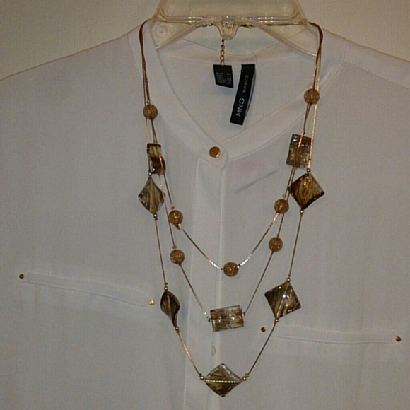SOLD Beautiful brown and gold necklace