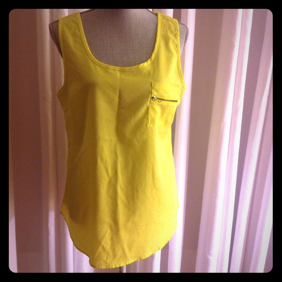 Yellow Tank with Zipper