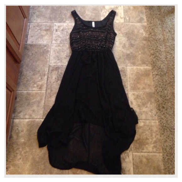 Beautiful Black Hi Low Maxi Dress