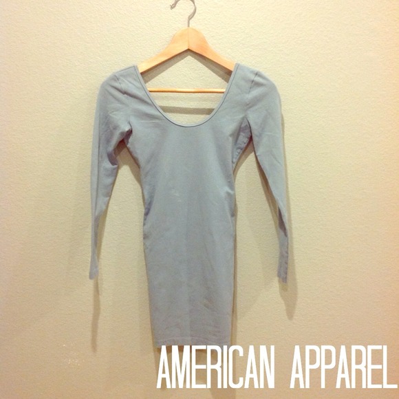 Dark Mint Green Long Sleeve U Neck Bodycon Dress