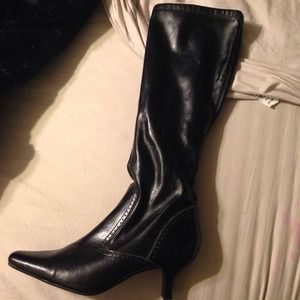 Mid calf black boots
