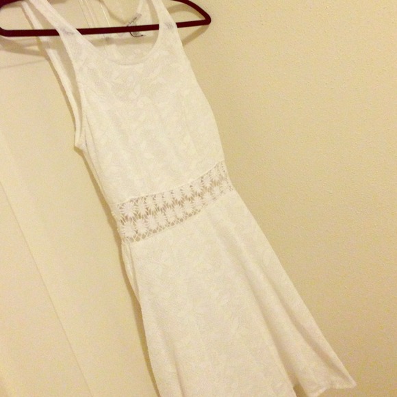 White sunflower LACE and CROCHET dress