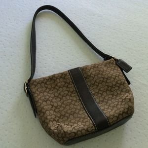 small classic brown Coach purse