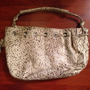 Snake skin handbag