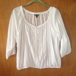 American Eagle white peasant blouse