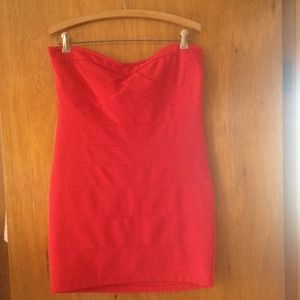 Red Banded Mini Dress