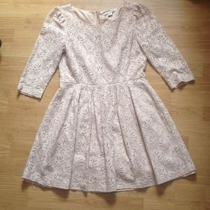 Light Pink Lace Skater Dress