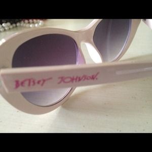 Betsy Johnson cat eye pale pink sunglasses