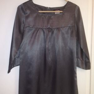 Silky silver gray baby doll dress