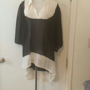 Black with white lace buttom