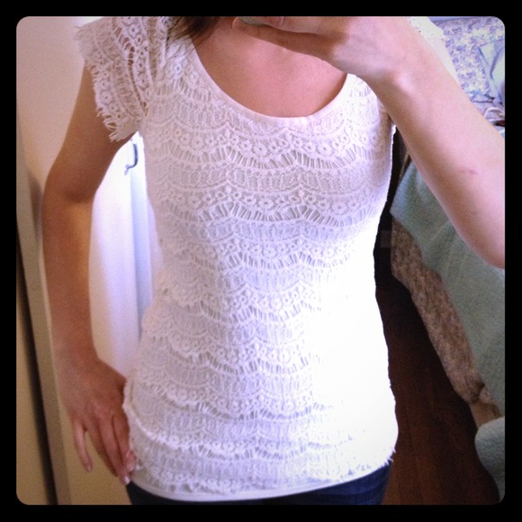 White Lace Tee